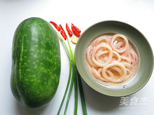 Squid Fried Winter Melon Skin recipe