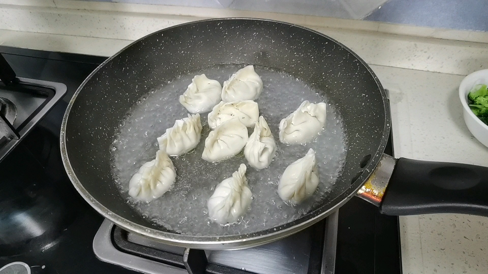 Pan Fried Frozen Dumplings recipe