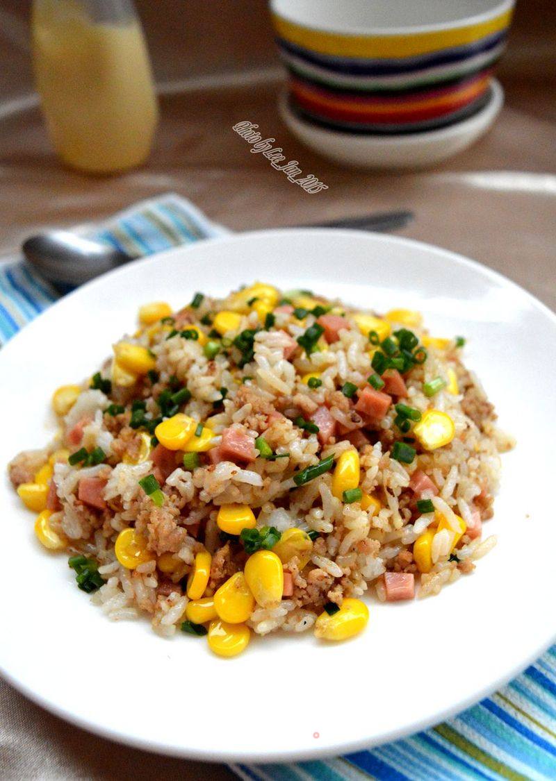 Fried Rice with Corn Salad Dressing recipe