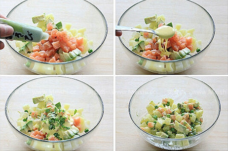 Salmon Salad with Avocado recipe