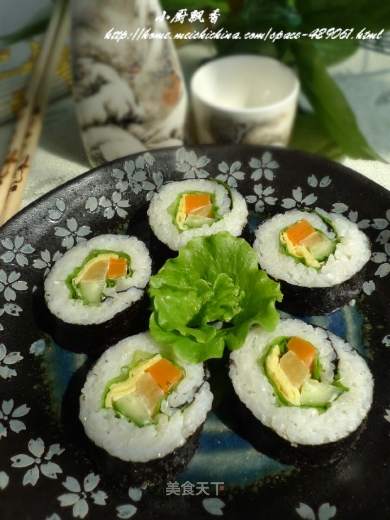 【flower Sushi】----lettuce Salad Sushi recipe