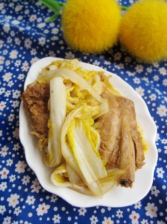 Pork Ribs Braised and Stir-fried Cabbage
