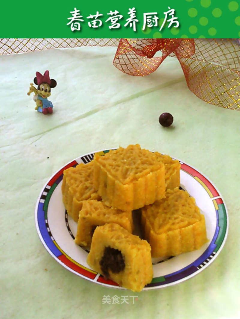 Cornmeal Sweet Potato Jujube Paste Mooncakes recipe