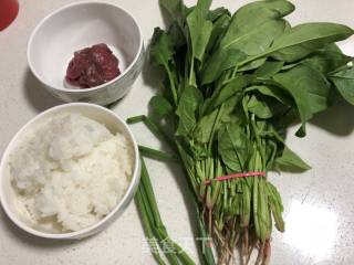 Spinach Beef Congee recipe