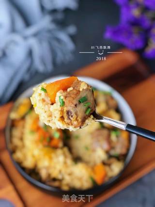 Liqiu Paste Autumn Fat ~ Pumpkin Ribs Braised Rice recipe