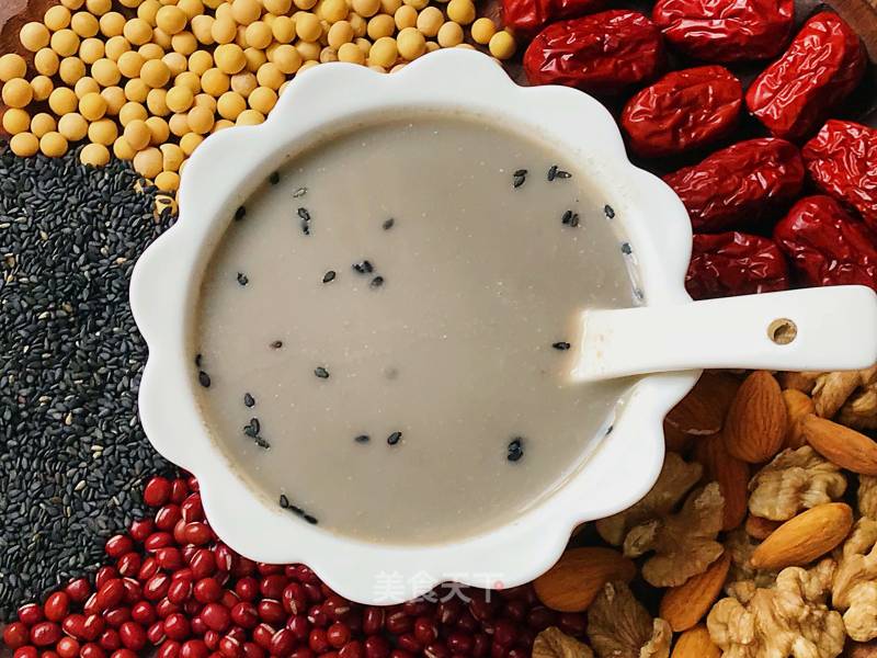 Soy Milk with Five Grains and Nuts recipe
