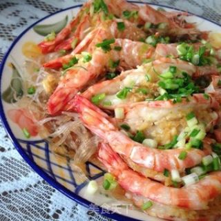 Steamed Prawns with Garlic Vermicelli recipe