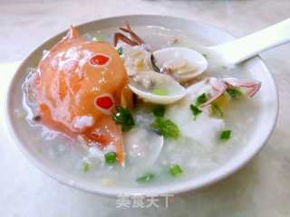 White Scallop Crab Congee recipe