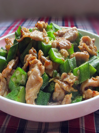 Fried Pork with Okra recipe