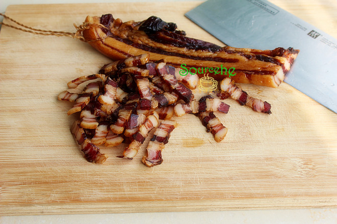 Stir-fried Garlic Sprouts with Bacon recipe