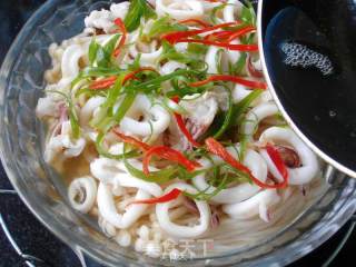 Steamed Golden Needle Squid Rings recipe