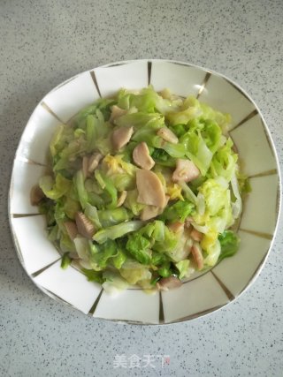Stir-fried Cabbage with Pleurotus Eryngii recipe