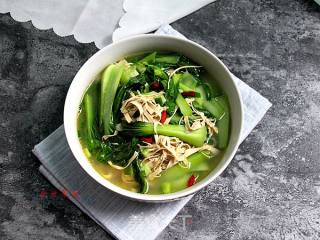 Grilled Dried Shreds of Dried Shrimps and Green Vegetables recipe