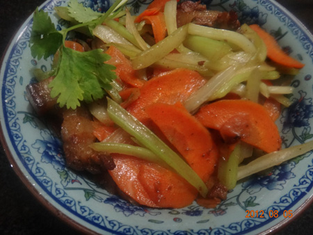 Stir-fried Fresh Vegetables with Braised Pork recipe