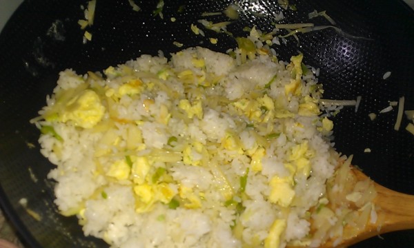 Fried Rice with Shredded Potato and Egg recipe