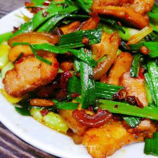 Twice Cooked Pork with Garlic Sprouts recipe