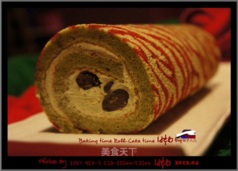 [my Baking Time] Careful Machine for Loving Beautiful Zebras---red and Green Zebra Pattern Cake Rolls recipe