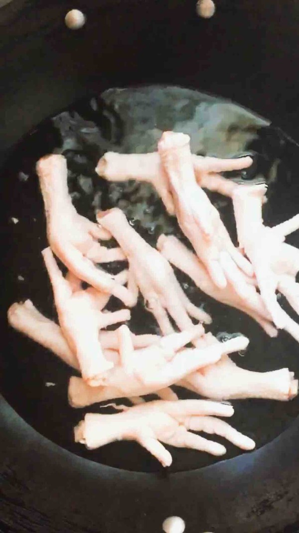 Chicken Feet Edamame Shrimp Pot recipe