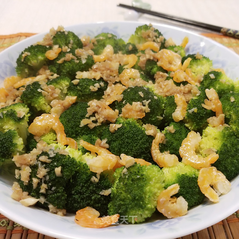 Steamed Broccoli with Dried Shrimp recipe