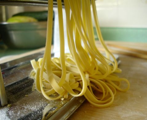 Sliced Noodles with Seasonal Vegetable Knife recipe