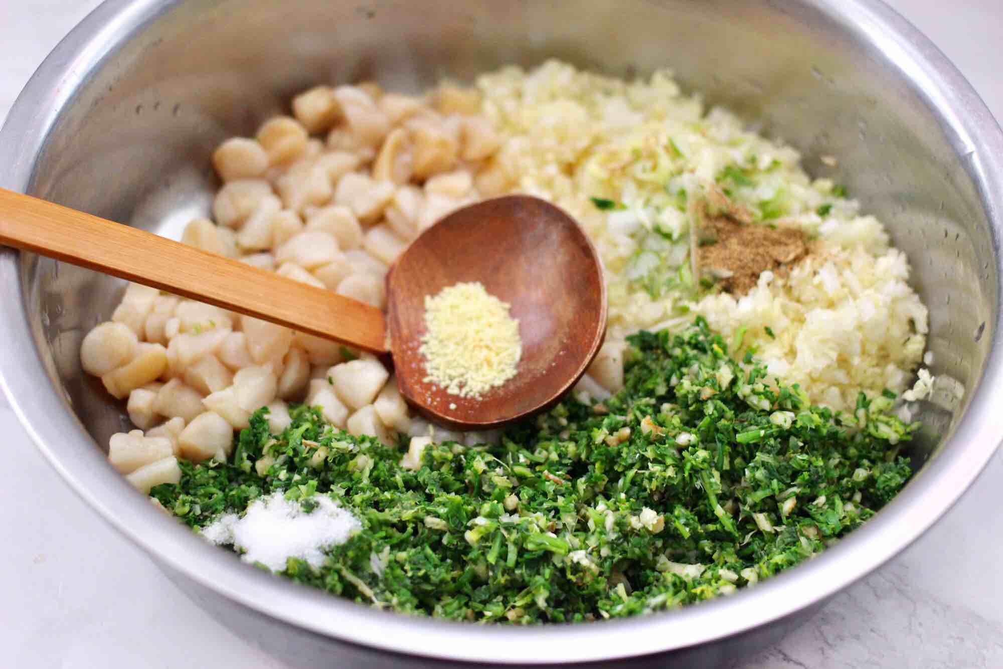 Shepherd's Purse and Scallop Dumplings recipe