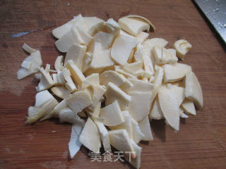 Stir-fried Edamame with Mustard and Bamboo Shoots recipe