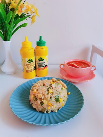 Rural Fried Rice with Mustard Sauce recipe