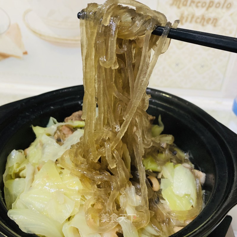 Cabbage and Vermicelli in Clay Pot recipe