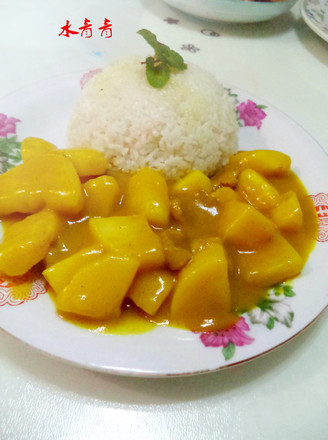 Potato Curry Rice Bowl