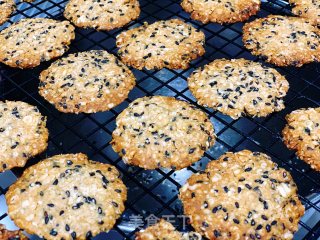 Black Sesame Brown Sugar Oatmeal Cookies recipe