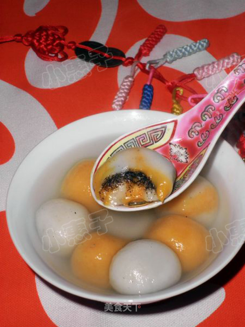 New Year Dishes 25 Pumpkin Bean Paste with Sesame ------ Lantern Festival Tangyuan recipe