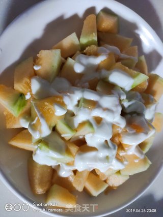 Cantaloupe Mixed Salad Yogurt recipe