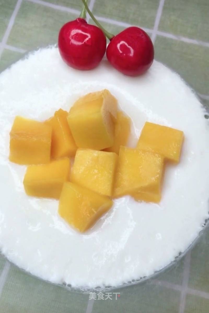 Double Skin Milk with Mango Flesh
