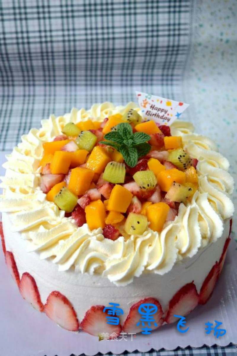 #aca烤明星大赛#fruit Birthday Cake