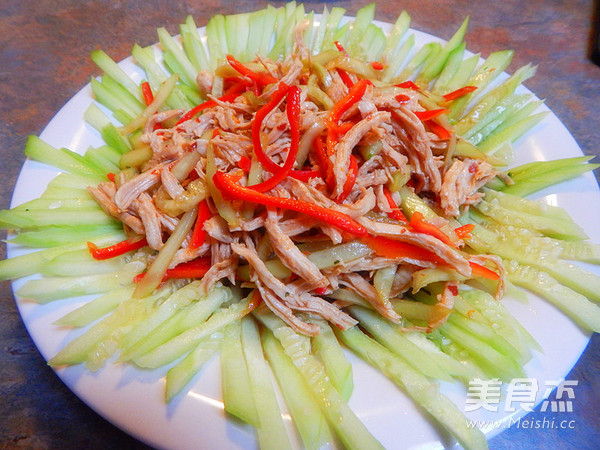 Shredded Chicken with Cucumber Salad recipe