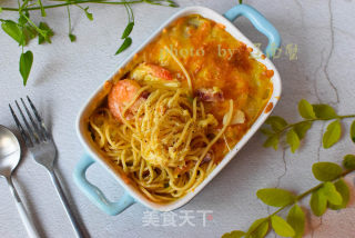 Seafood Baked Noodles recipe