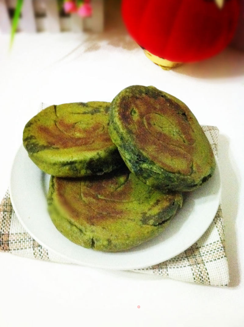 Vegetable Pancakes with Black Sesame Sauce recipe