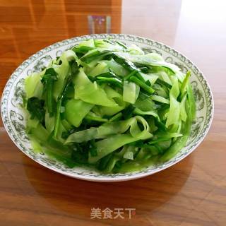 Stir-fried Lettuce with Leek recipe