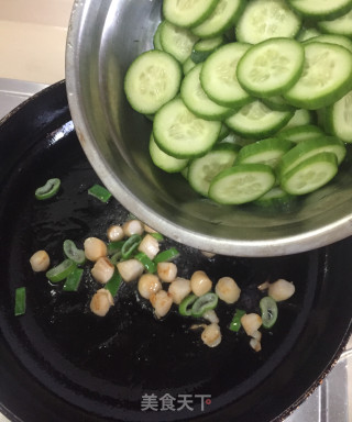 Stir-fried Cucumber with Fresh Scallops recipe