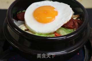 Bibimbap with Chinese Sausage recipe