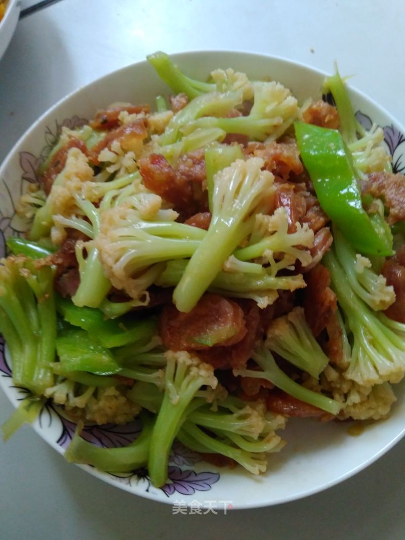 Stir-fried Cauliflower with Sausage recipe