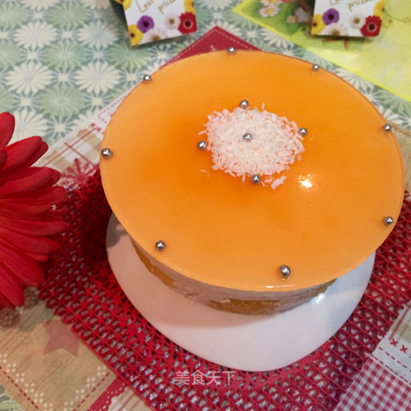 Yellow Peach Orange Mousse Cake 6 Inches recipe