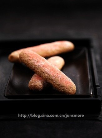 Strawberry Long Shortbread Cookies