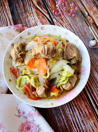 Braised Cabbage with Ribs recipe