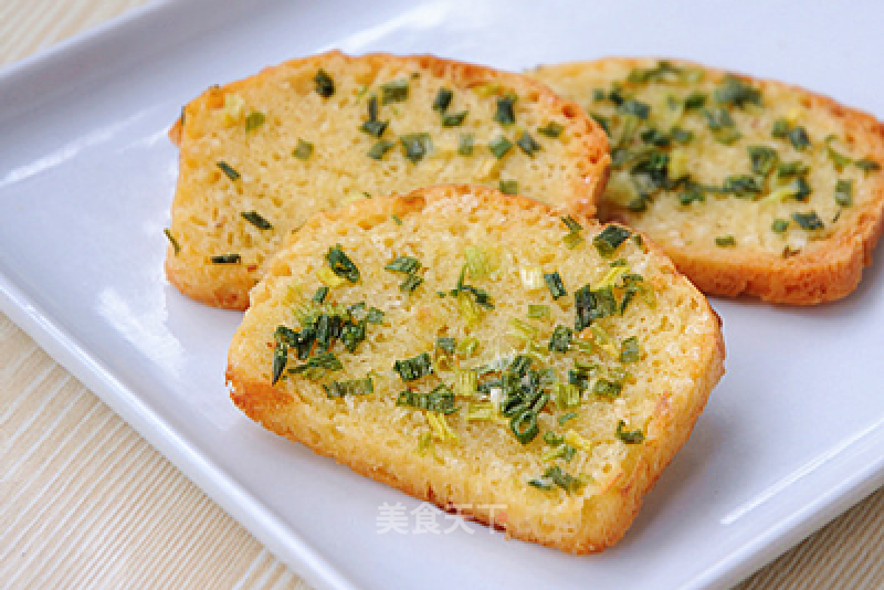 #四session Baking Contest and It's Love to Eat Festival# Scallion Toasted Bread Slices recipe