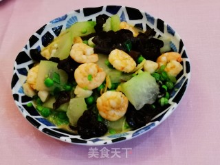 Braised Winter Melon with Shrimp and Fresh Shells recipe