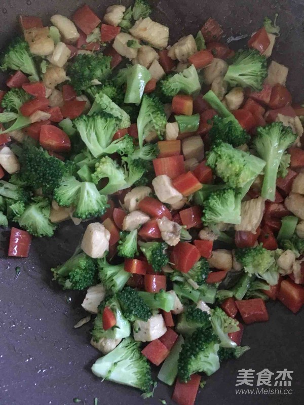 Stir-fried Vegetables with Black Pepper Chicken Breast (nutrition Reduced Fat) recipe