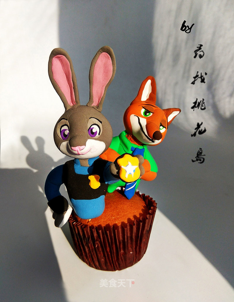 #aca烤明星大赛#crazy Animal City Fondant Cup Cake recipe