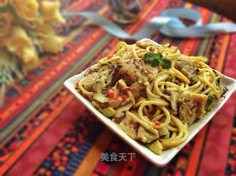 Chicken Pasta with Milky Avocado Sauce recipe