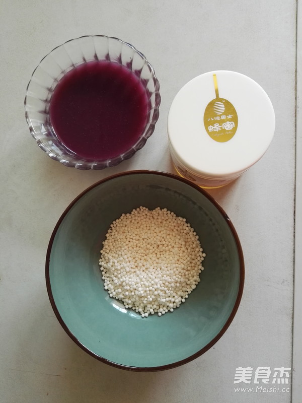 Purple Sweet Potato Honey Sago recipe